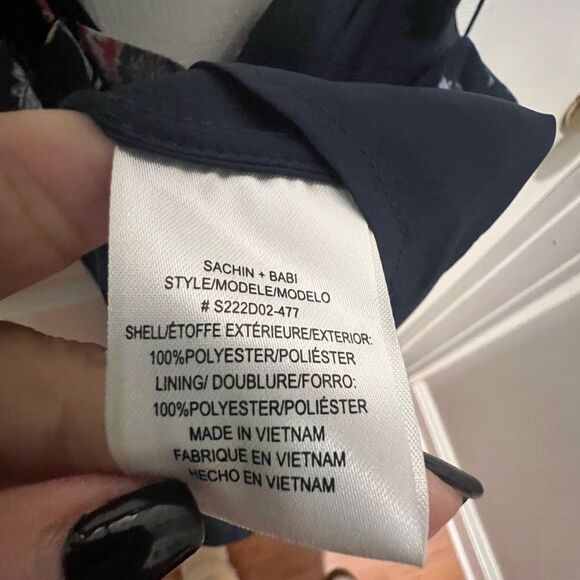 NWT sachin and Babi‎ Dalia Eastern Gouache Botanical Floral Tiered Dress Sz 8 - Picture 15 of 16